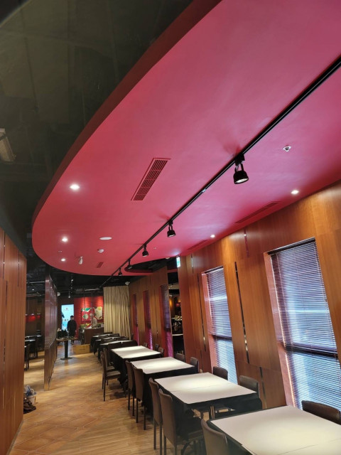 暗架造型天花板-后里餐廳