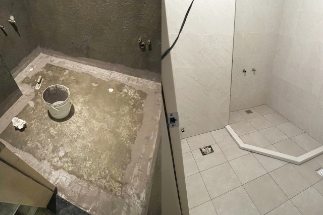 廁所磁磚更新前泥作防水工程